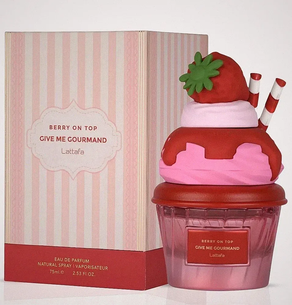 Give me Gourmand Berry on Top Eau de Parfum Spray 75ml (2.5 oz) by Lattafa