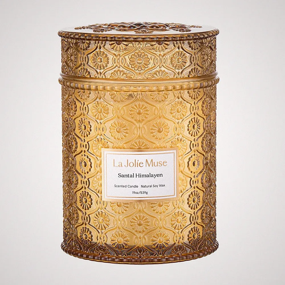 LA JOLIE MUSE Santal Himalayen Candle - Sandalwood, Fig Amber |19 oz Large W...