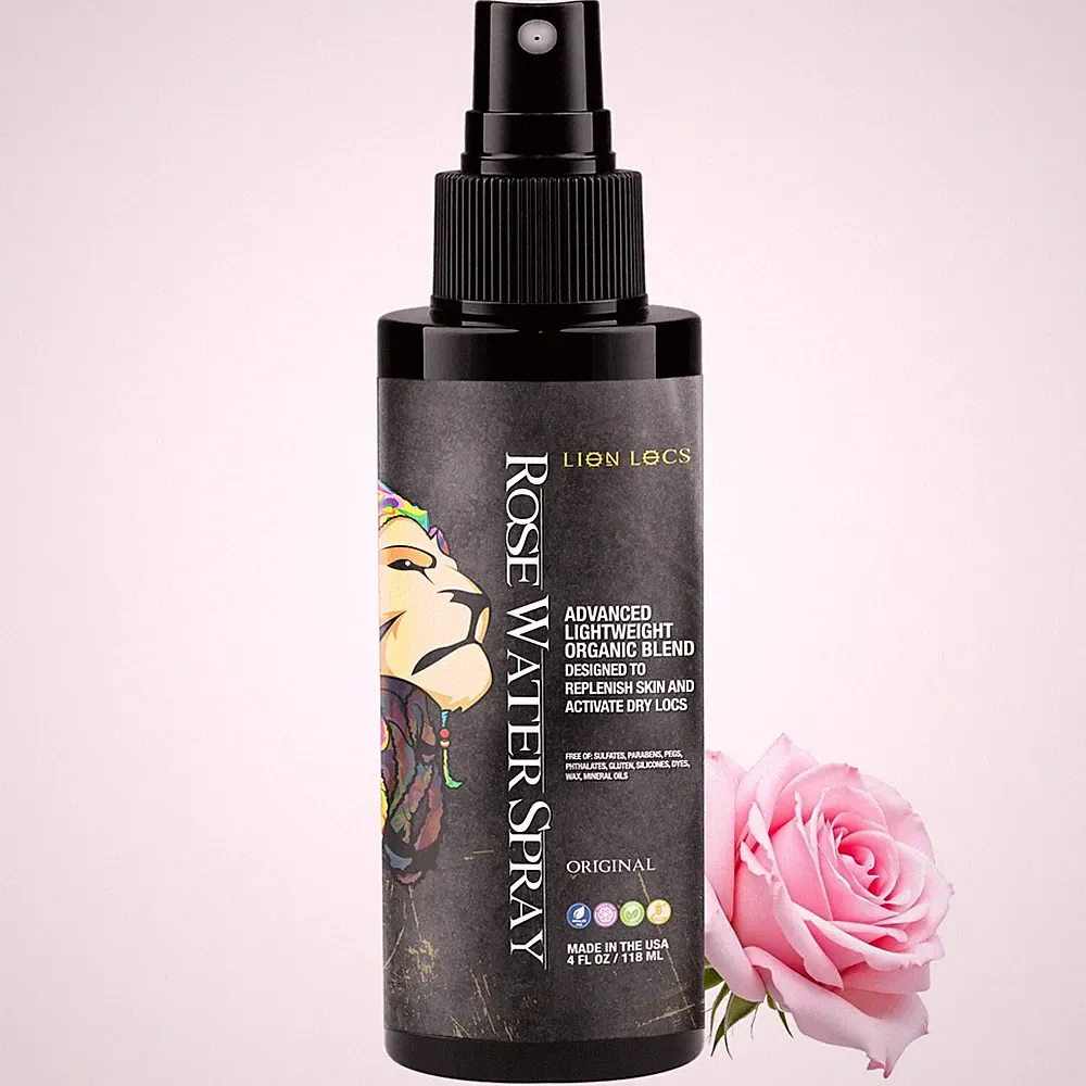 Lion Locs Rosewater Moisturizing Spray for Locs and Skin | Organic Vegan Cond...