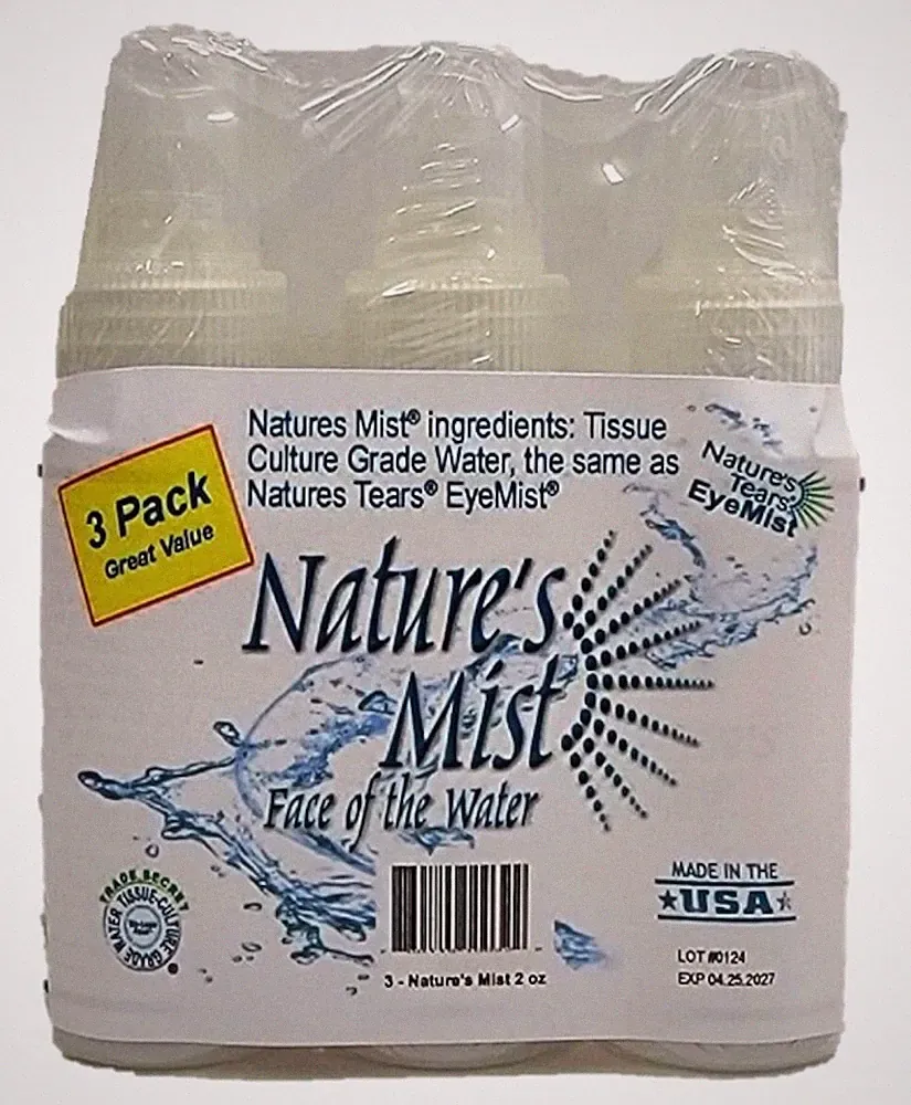 Natures Mist Eye & Face Mist (3) Two-Ounce Pump Btls From Nature's Tears - USA