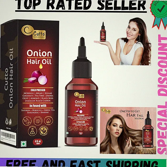 Onion Hair Oil Enriched with 15 Oils & Extracts for Shiny, Lustrous Hair
