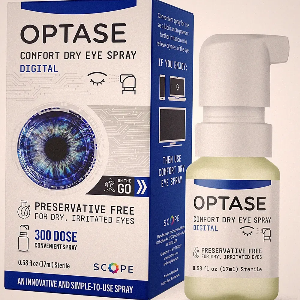 OPTASE Comfort Dry Eye Spray - Eye Spray for Dry Eyes - Preservative Free Artifi