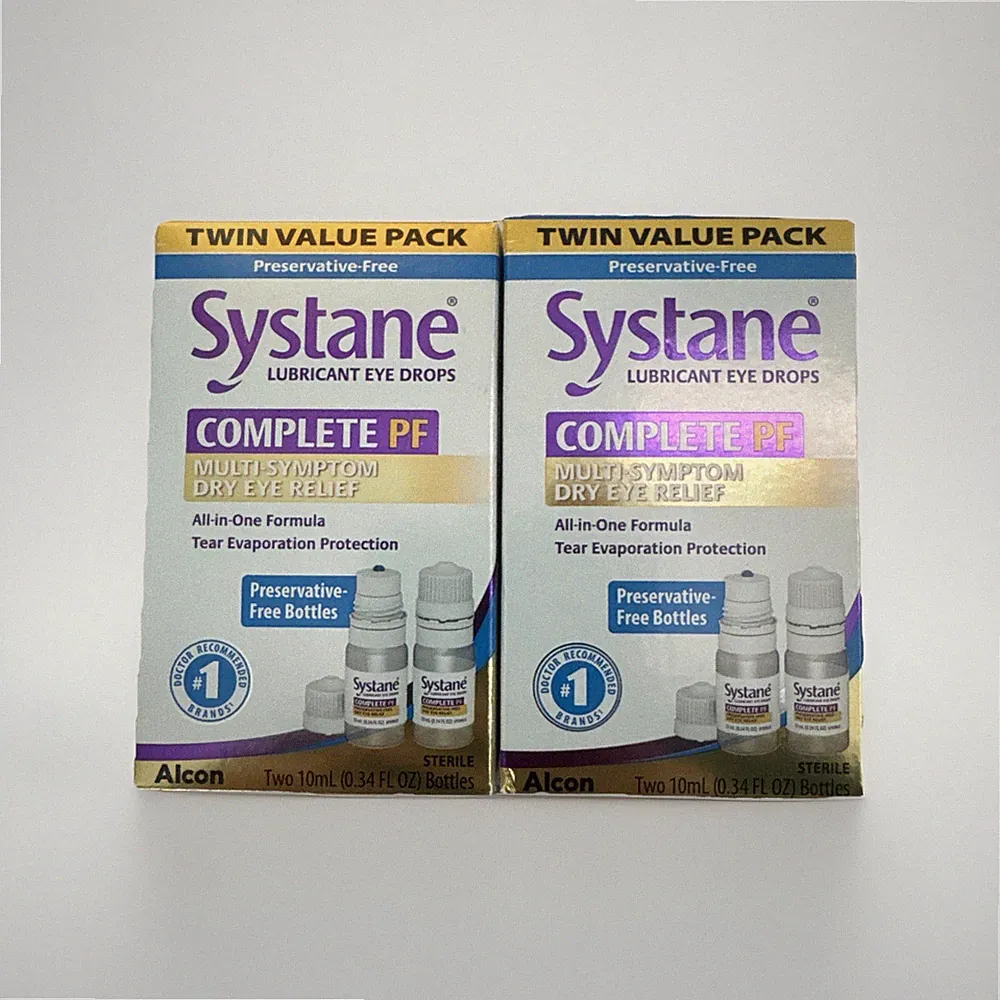 PRESERVATIVE FREE! 2 Box Systane COMPLETE PF TWIN PACK Eye Drops