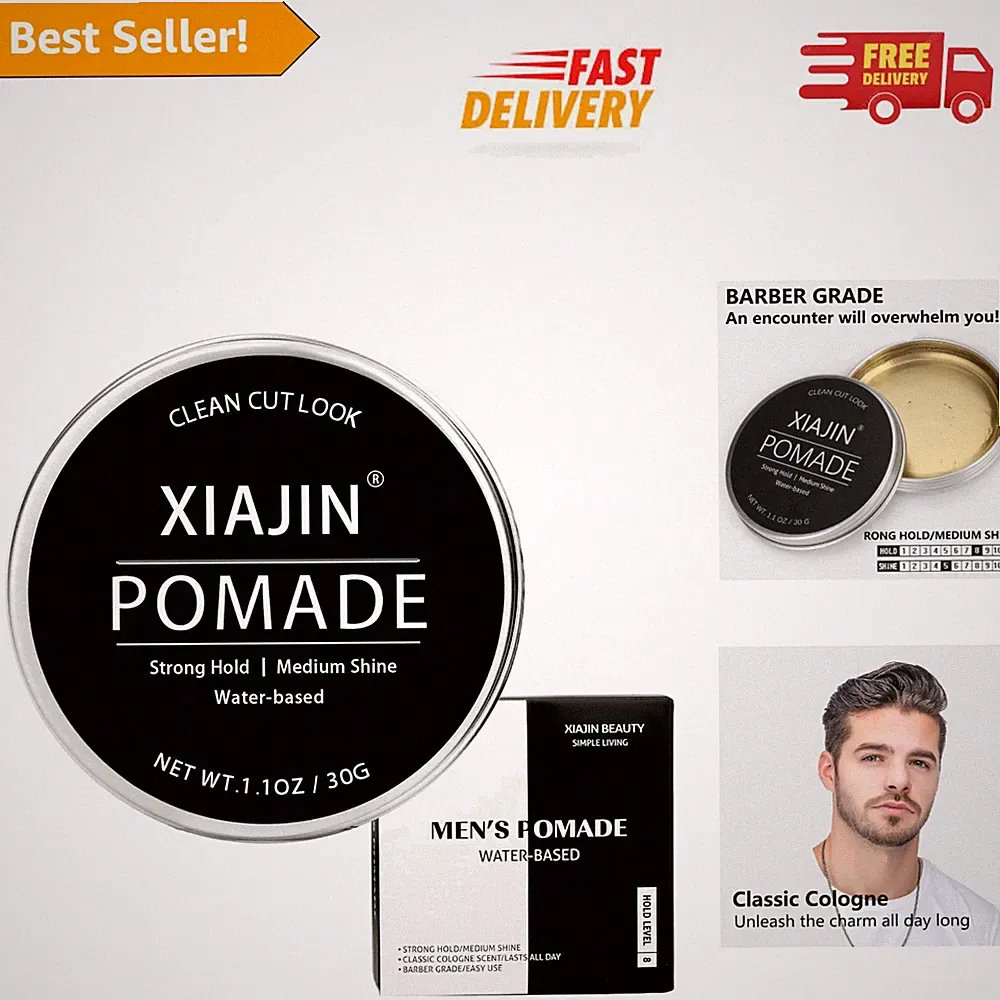 Salon Quality Men's Hair Gel - 1.1oz Classic Cologne Scented Styling Wax