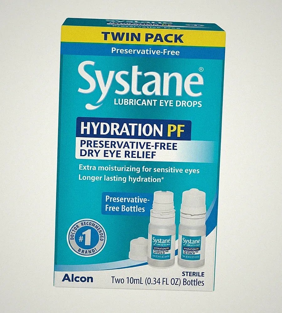 Systane Hydration Preservative Free Dry Eye Drops Two 10 Ml Exp 09-27 FREE SHIPP