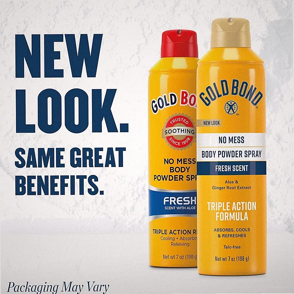 Talc-Free Full Body Powder Spray, Fresh Scent, 7 oz., 2-Pack